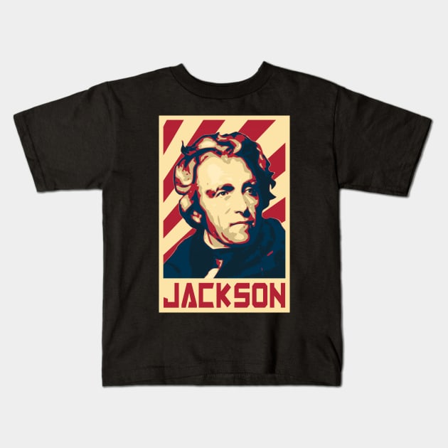 Andrew Jackson Kids T-Shirt by Nerd_art
